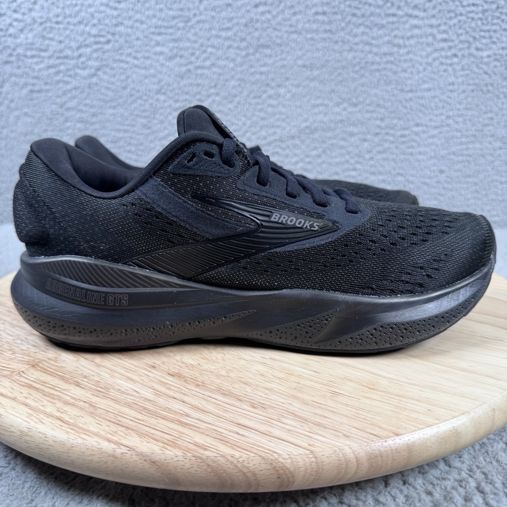 Brooks Adrenaline GTS 24 Womens Size 8.5 B Medium Triple Black Shoes 1204261B020